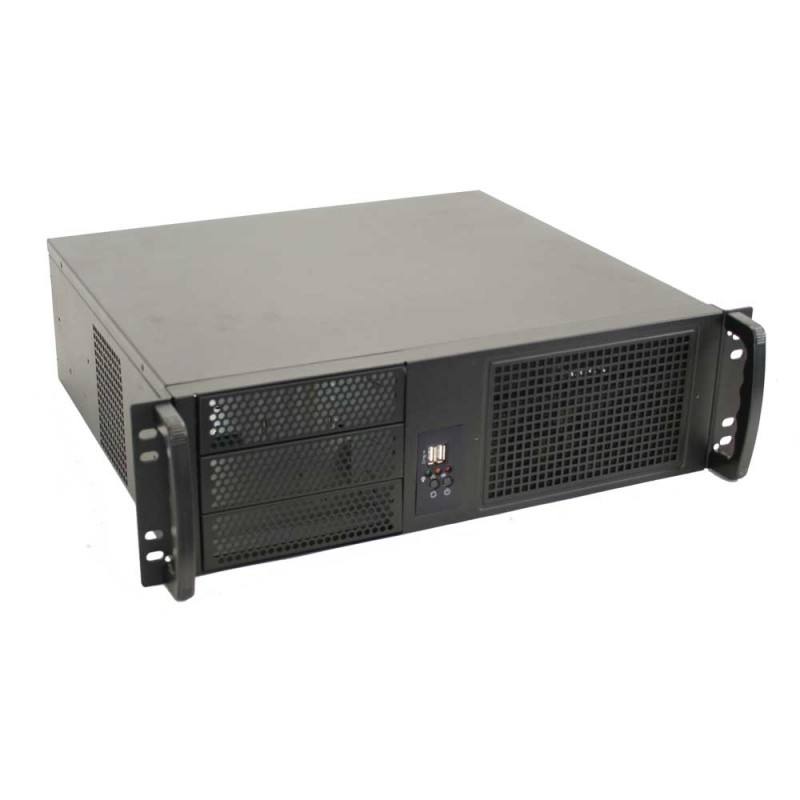 19" Industrie PC-Geh&auml;use 3HE IPC-C338, 38cm kurz, schwarz, ohne Netzteil