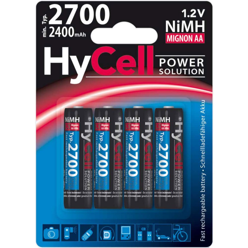 Ansmann HyCell NiMH-Akku, Mignon (AA), 2700mAh, 4er Blister (5030682)