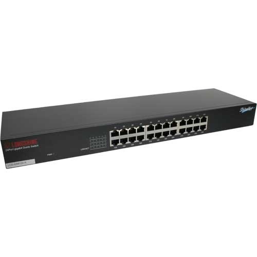 Gigabit Switch, 24Port, Longshine LCS-GS9124-A, 19"-Version, L&uuml;fterlos