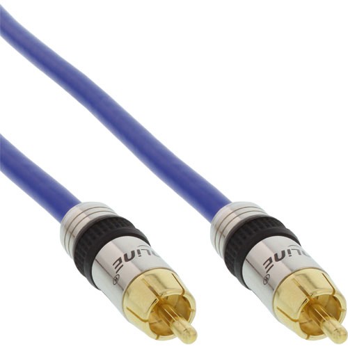 InLine&reg; Cinch Kabel VIDEO & digital AUDIO, PREMIUM, vergoldete Stecker, 1x Cinch Stecker / Stecker, 20m