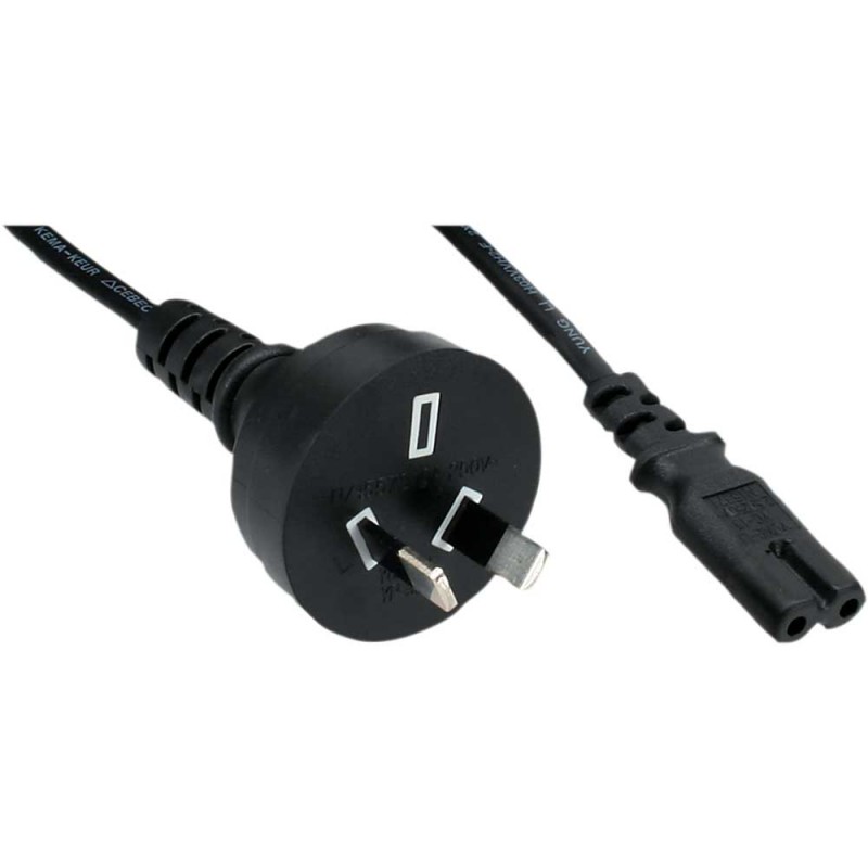 InLine&reg; Netzkabel, Netzstecker Australien/Argentinien auf Euro 8 Buchse, 1,8m