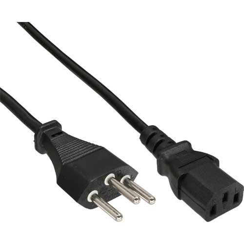 InLine&reg; Netzkabel, Netzstecker Schweiz auf Kaltger&auml;testecker 1,8m