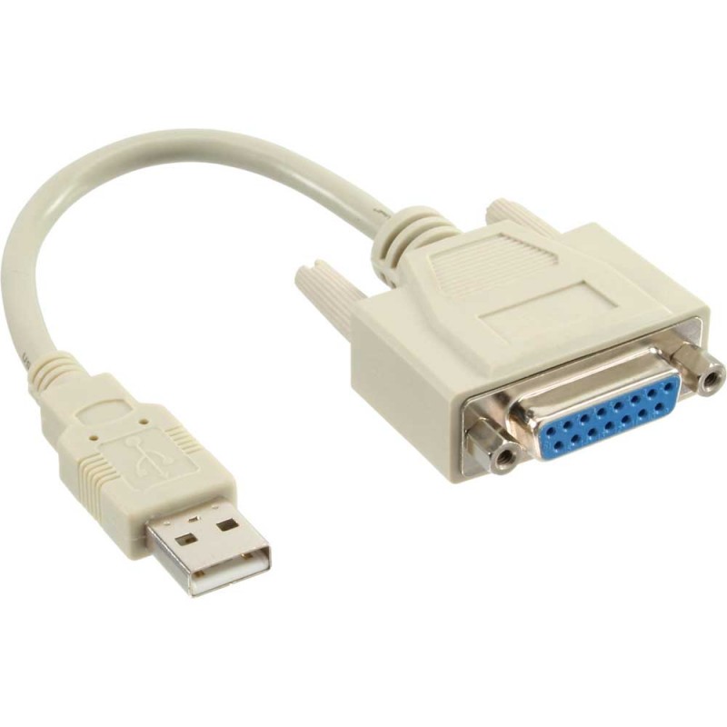 InLine&reg; USB Adapter Kabel, USB Stecker A auf 15pol Buchse