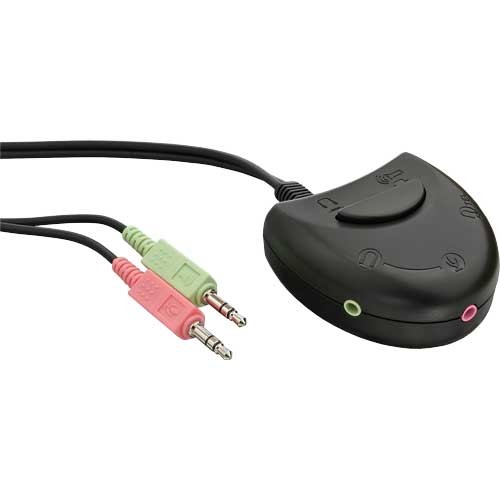 Inline&reg; Audio-Umschalter, zum Schalten zwischen Computer-Lautsprecher und Headset, 1,5m Kabel
