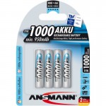 Ansmann NiMH-Akku, Micro (AAA), 1000mAh, 4er Blister...