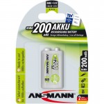 Ansmann "maxE" NiMH-Akku, 9V-Block (E), 200mAh,...