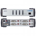 Elektr. DVI-Umschalter 4-fach, ATEN VS-461, DVI + Audio