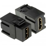 HDMI Snap-In Einsatz, HDMI A Buchse/Buchse, schwarzes Geh�use