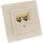 ISDN Anschlu�dose, 2x RJ45 Buchse Unterputz, mit...