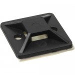 InLine� Befestigungssockel f�r Kabelbinder, 25x25mm, selbstklebend, schwarz, 10 St�ck