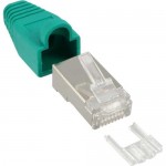 InLine® Crimpstecker RJ45 geschirmt, mit Knickschutz und Einfädelhilfe, 100er Pack, blau, bulk