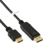 InLine� DisplayPort zu HDMI Konverter Kabel, schwarz, 1m