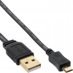 InLine� Micro-USB 2.0 Flachkabel, USB-A Stecker an...