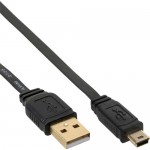 InLine� Mini-USB 2.0 Flachkabel, USB A Stecker an...