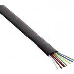 InLine� Modularkabel, 8adrig Flachband schwarz, 100m...