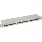 InLine� Patchfeld Cat.5e 24-fach, 48,26cm (19"), 1HE, lichtgrau, RAL7035