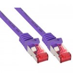 InLine� Patchkabel, S/FTP (PiMf), Cat.6, purple, 1m