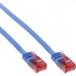 InLine� Patchkabel flach, U/UTP, Cat.6, blau, 2m