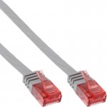InLine� Patchkabel flach, U/UTP, Cat.6, grau, 2m