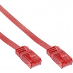 InLine� Patchkabel flach, U/UTP, Cat.6, rot, 1m