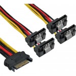 InLine� SATA Strom-Y-Kabel, SATA Buchse an 4x SATA...