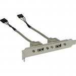 InLine� Slotblech USB 2.0, 2x USB Buchse auf 2x 5pol...