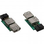 InLine� USB 2.0 Adapter, 2x Buchse A auf...