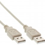 InLine� USB 2.0 Kabel, A an A, beige, 1m