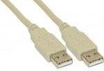InLine� USB 2.0 Kabel, A an A, beige, 7m