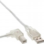 InLine� USB 2.0 Kabel, A an B links abgewinkelt,...