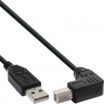 InLine� USB 2.0 Kabel, A an B unten abgewinkelt,...