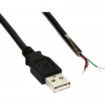 InLine® USB 2.0 Kabel, A an offenes Ende, schwarz,...