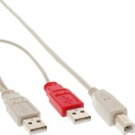 InLine� USB 2.0 Y-Anschlu�kabel, 2x Stecker A...
