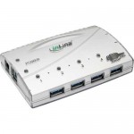 InLine� USB 3.0 Hub, 4 Port, mit 3,5A Netzteil, silber
