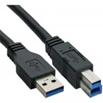 InLine� USB 3.0 Kabel, A an B, schwarz, 1m