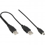 InLine� USB Mini-Y-Kabel, 2x Stecker A an Mini-B...