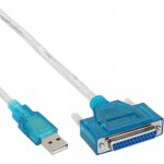 InLine� USB zu 25pol. parallel, Drucker-Adapterkabel