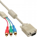InLine� VGA RGB Kabel, VGA Stecker an 3x Cinch...
