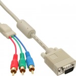 InLine� VGA RGB Kabel, VGA Stecker an 3x Cinch...