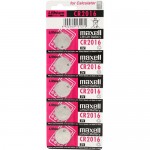 Maxell Batterie Lithium Knopfzelle Typ CR 2016, 5er Blister