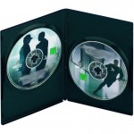 Slim Doppel-DVD-Hartboxen, BECO 709.12 B, schwarz, 10er Pack