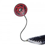 USB-LED-Ventilator, Schwanenhals , 5 rote LEDs,  BECO 610.29