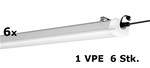 6x LED Wannenleuchte 40W 4000K 4400lm 115cm Lnge IP65...